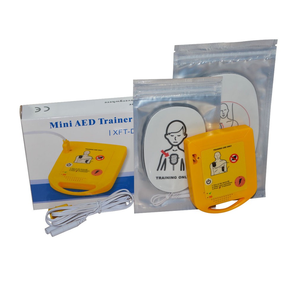 1pc AED Trainer Mini Automatic External Defibrillator First Aid Kit In Spanish
