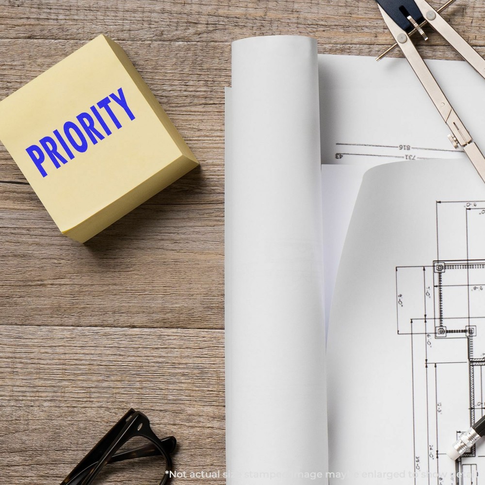 Priority Rubber Stamp Size 1/2" Tall x 1-5/8" Wide