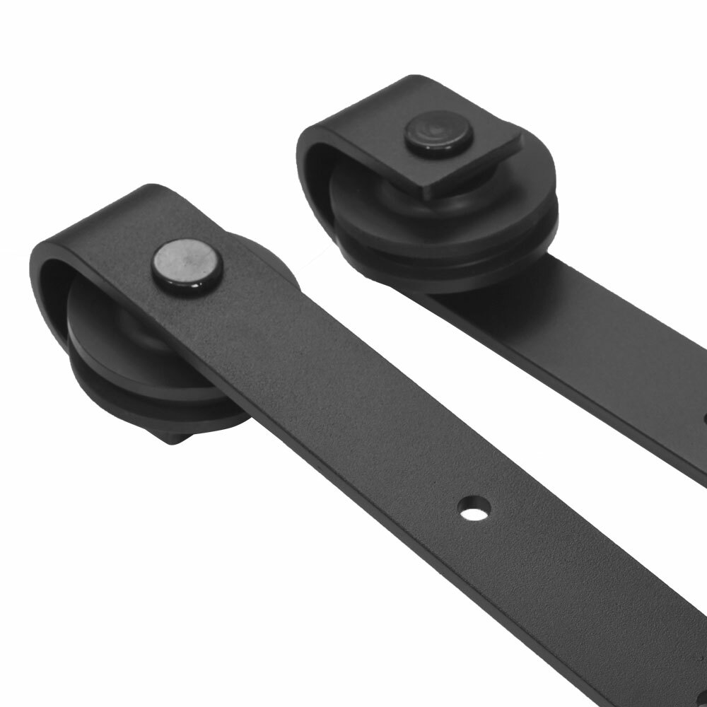 5-12FT Ceiling Bracket Mount Sliding Barn Door Hardware Kit Single/ Double Door