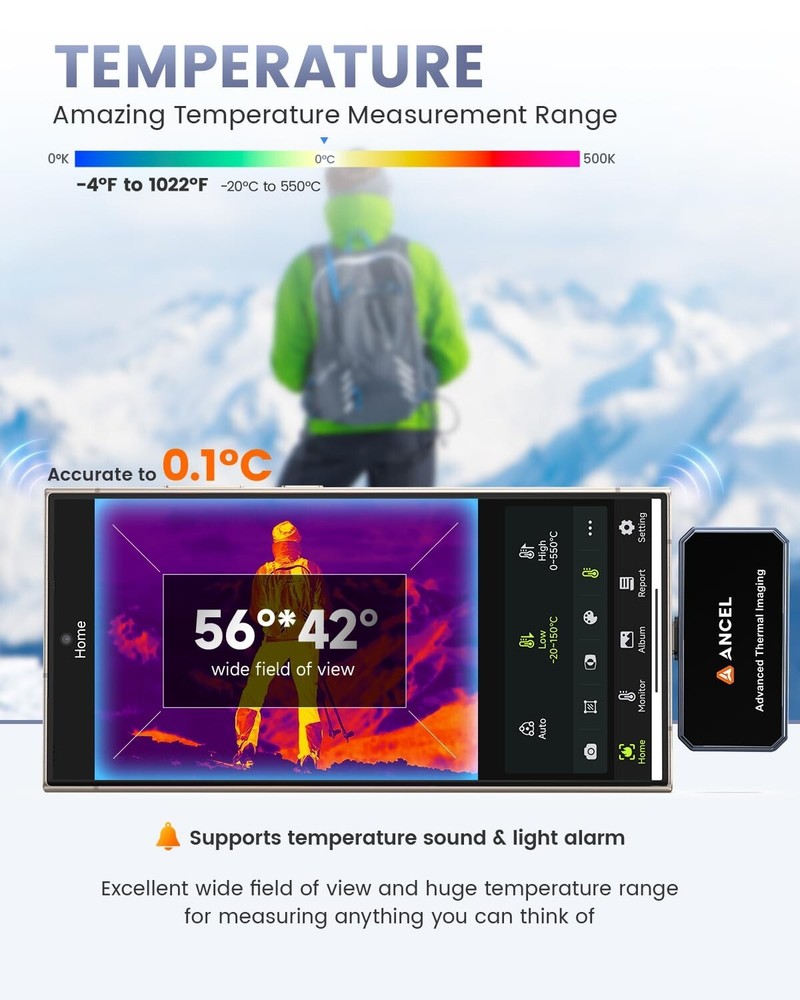 Universal Thermal Camera Imager for IOS iPhone 256x192 IR Resolution USB IR101