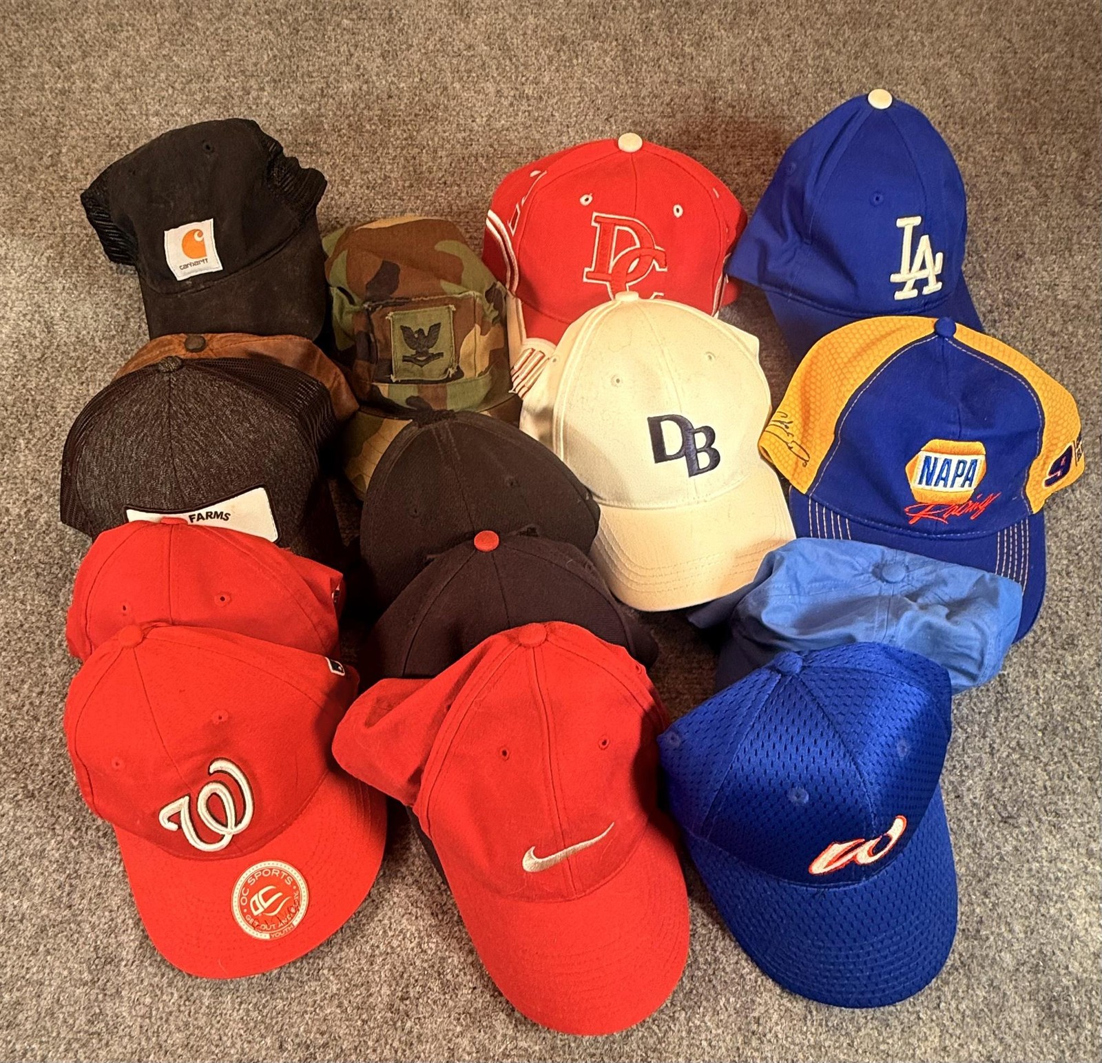 Washington Nationals Dodgers Hat Cap Snap Back Mens MLB Baseball Lot NASCAR Nike
