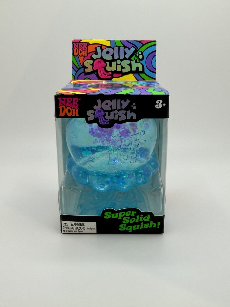 AUTHENTIC Nee Doh Jelly Squish Super Solid Squeeze Toy (Color Varies)