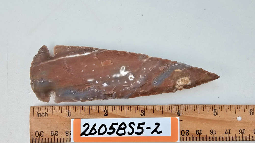 5" Spearhead - Lance Head - Drill - Knife - Pow-Wow - Hand Knapped Agate