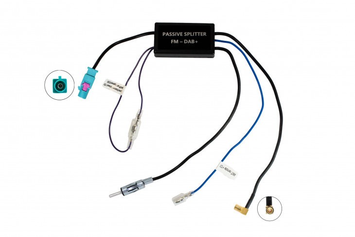For VW Golf 5 Plus Multivan T5 Antenna Adapter DAB+ Antenna Splitter