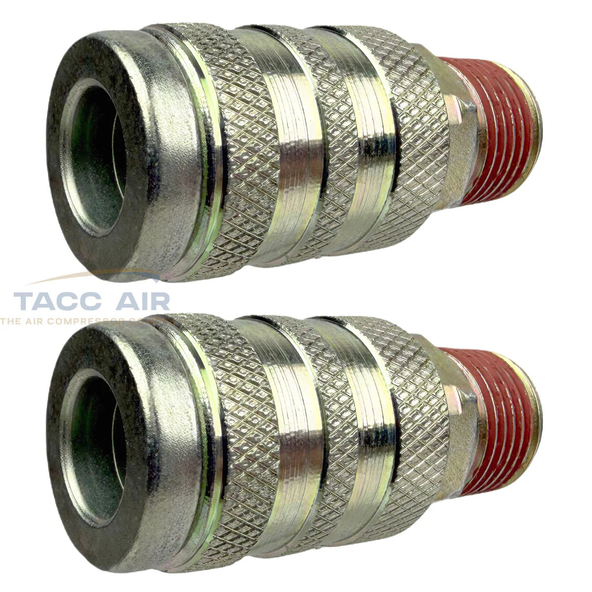 2 PC Industrial M style Air Compressor Quick Connect Coupler 3/8" NPT Male Steel
