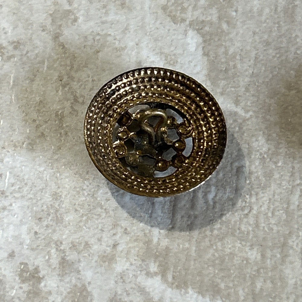 10 Antique Metal Buttons 3 Patterns