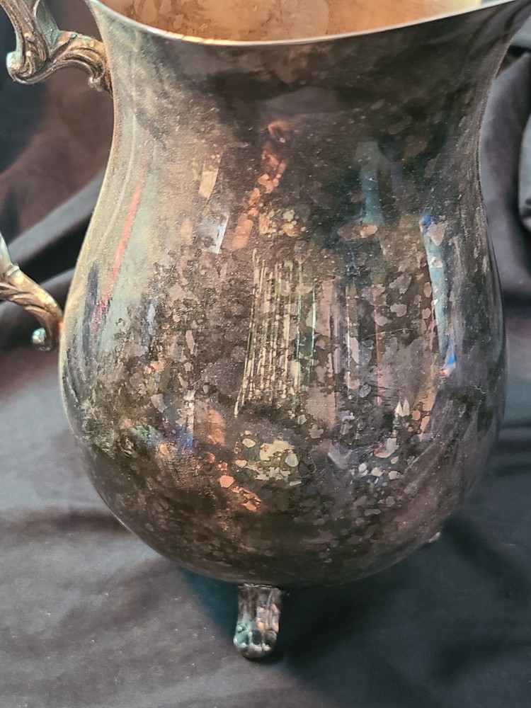 Vintage International Silver Co. footed Water Pitcher Silverplate