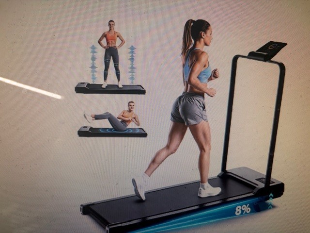 Walking Pad treadmill with incline and foldable