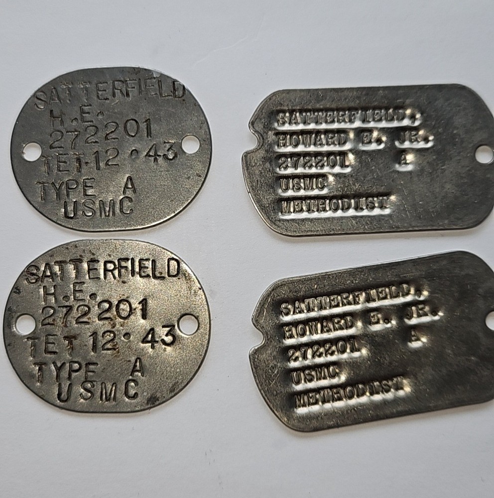 4 Total WWII & Vietnam USMC Dog Tags FATHER AND SON ...