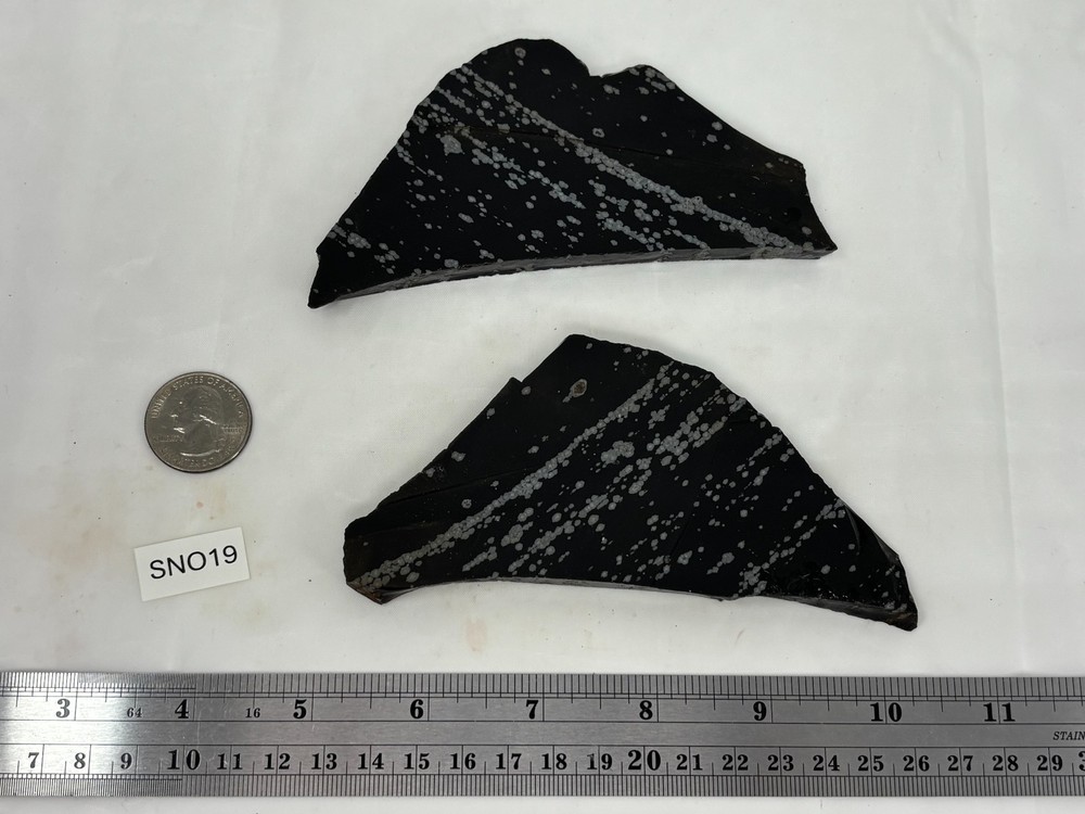 Snowflake Obsidian Slabs Lapidary Cabbing Knapping Combo ship avail