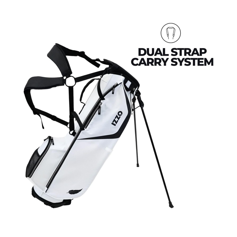 IZZO Ultra Lite Golf Stand Bag White