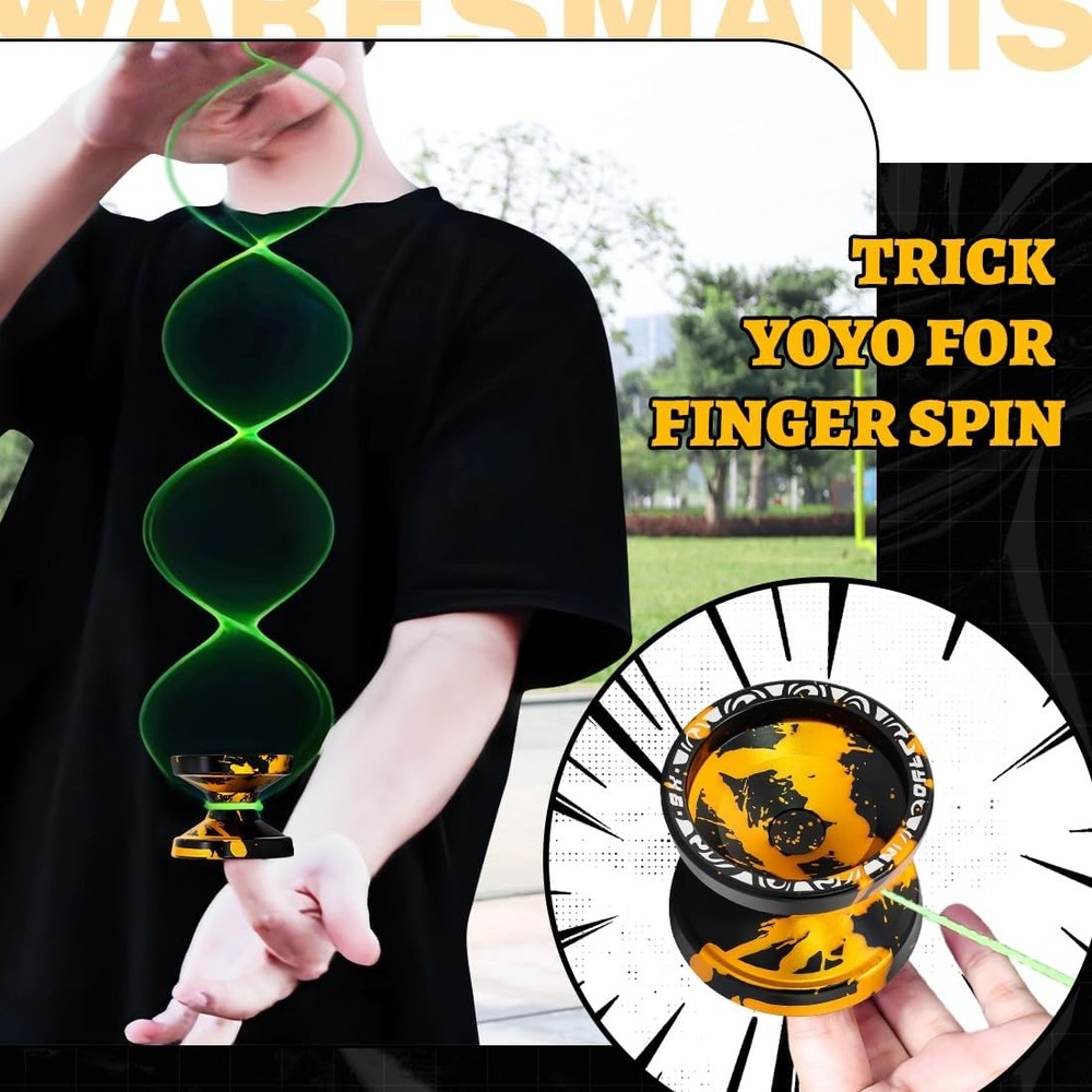 Responsive Yoyo X6 for Kids - Beginner Dual Function Finger Yoyo Tricks