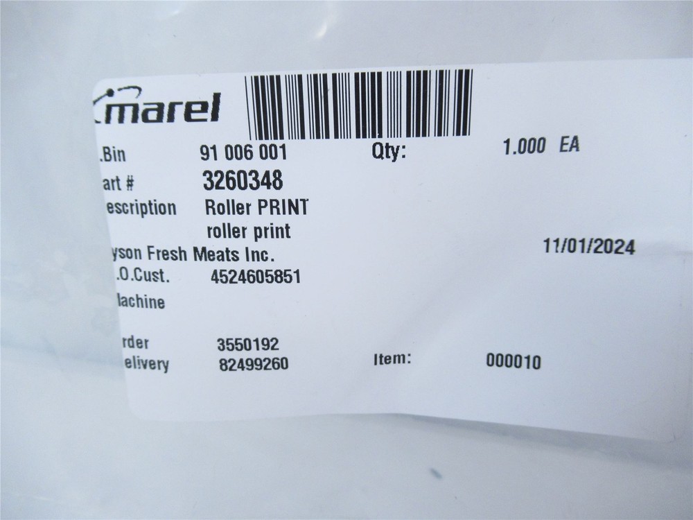 243098 New-No Box; Marel 3260348 Roller Printer