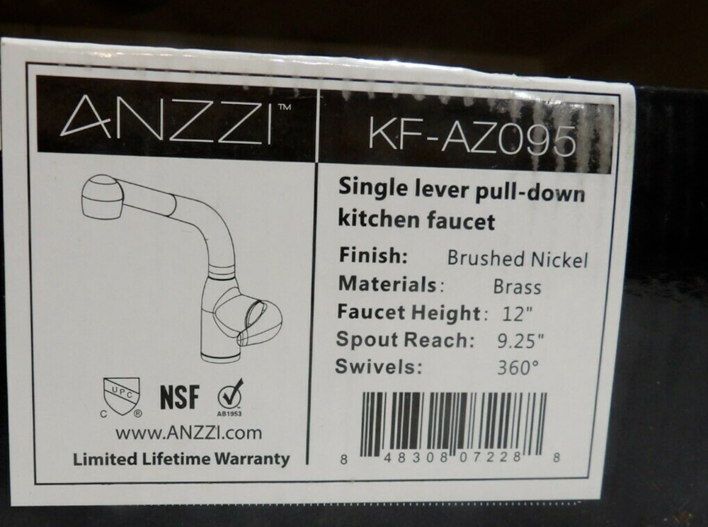 ANZZI KF-AZ095 1-Handle Pull-Out Sprayer Kitchen Faucet-READ
