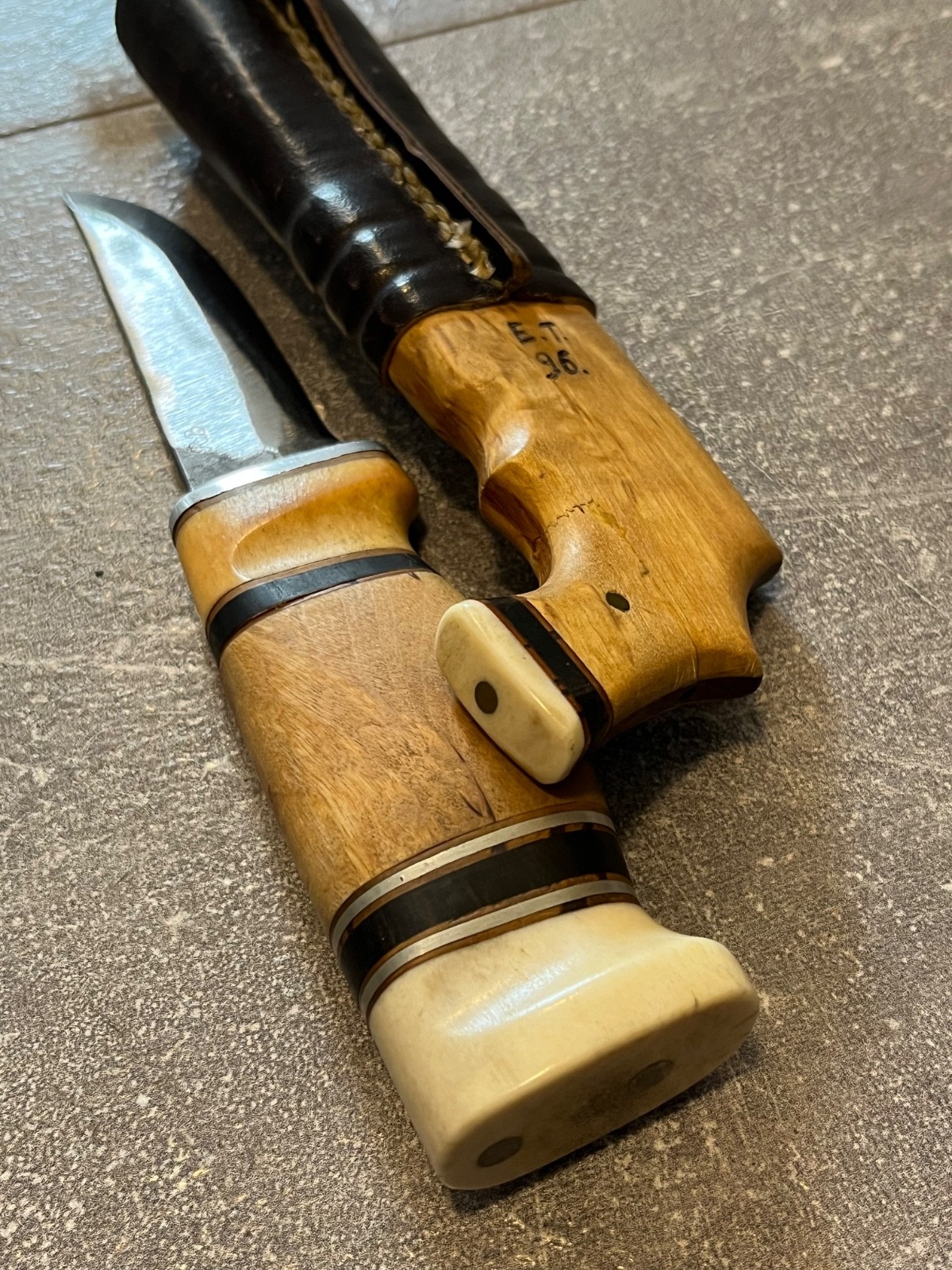 vintage swedish handmade knife puukko markt RB hunting fishing camping