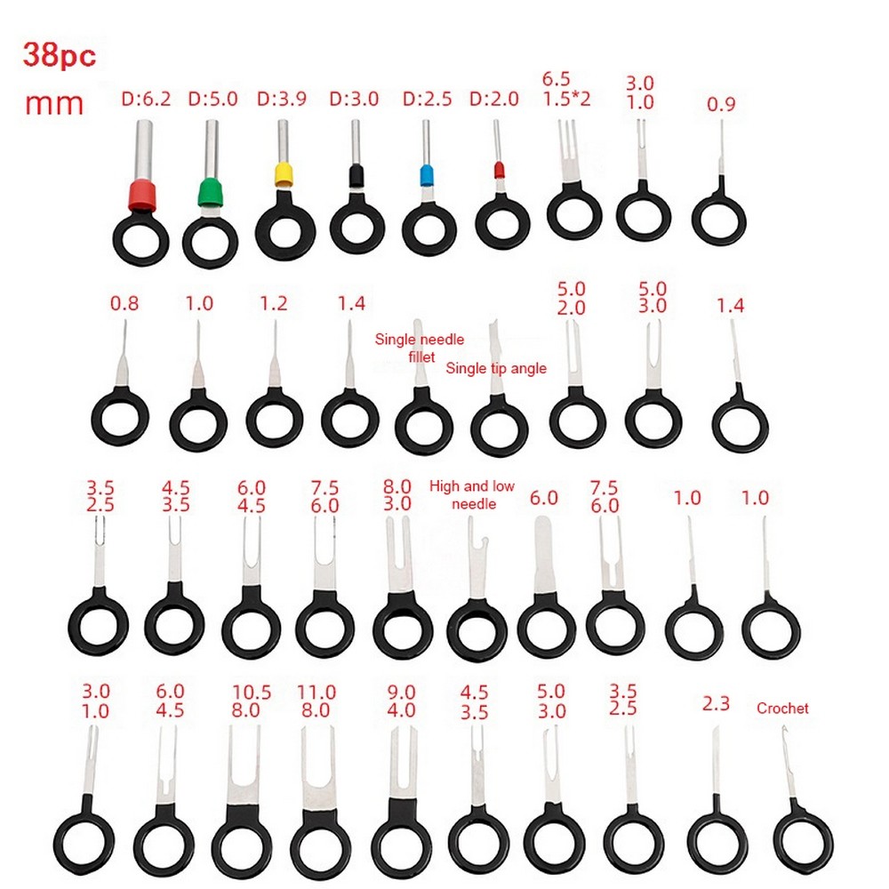 38Pcs Terminal Pin Removal Tool Kit Pin Extractor Tool Set Wire Terminal Release