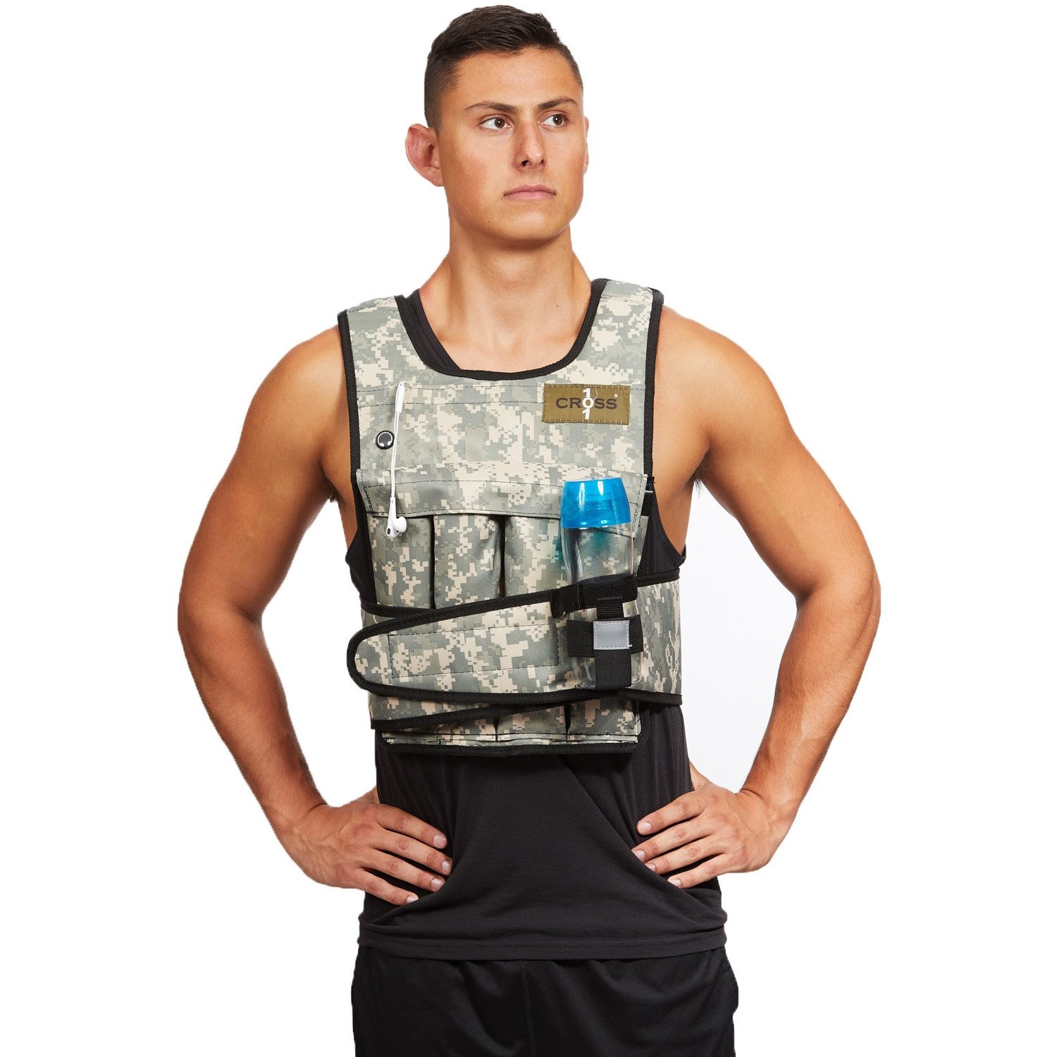 Cross101 Adjustable Weighted Vest Camouflage Workout Weight Vest Training