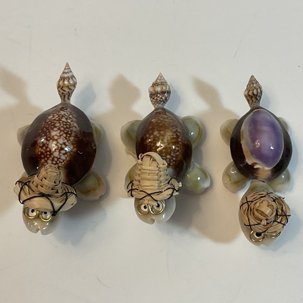 3 Turtle Figurine Figures Knick Knacks Miniature Statue Decor Shells