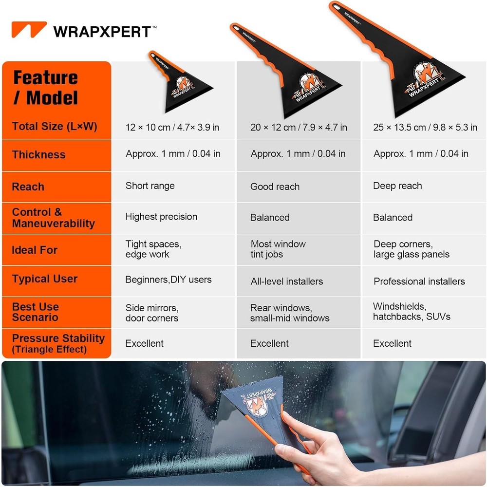Window Tint Squeegee, 2 Pack Long Handle Window Tint Tools, Squeegee for Car