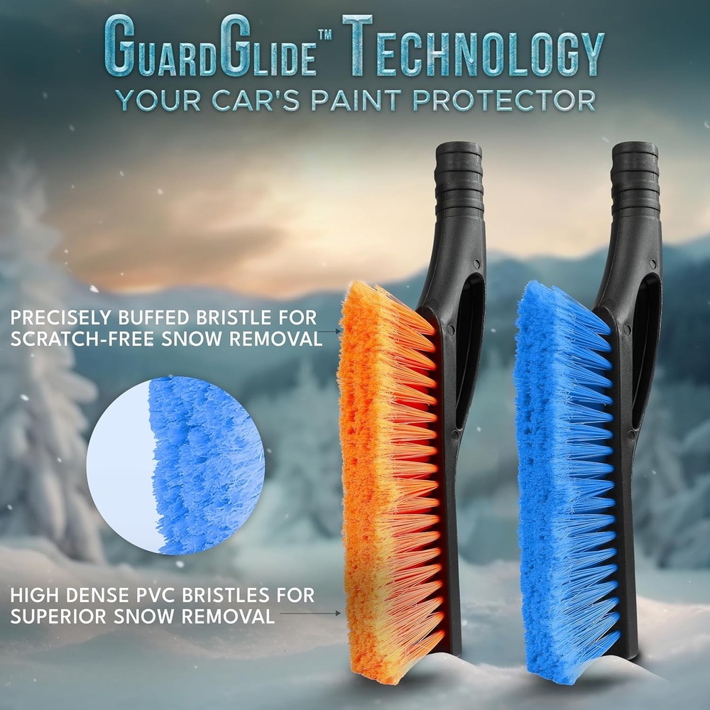 EcoNour 27" 2-Pack Snow Brush & Ice Scraper – Car Winter Tool