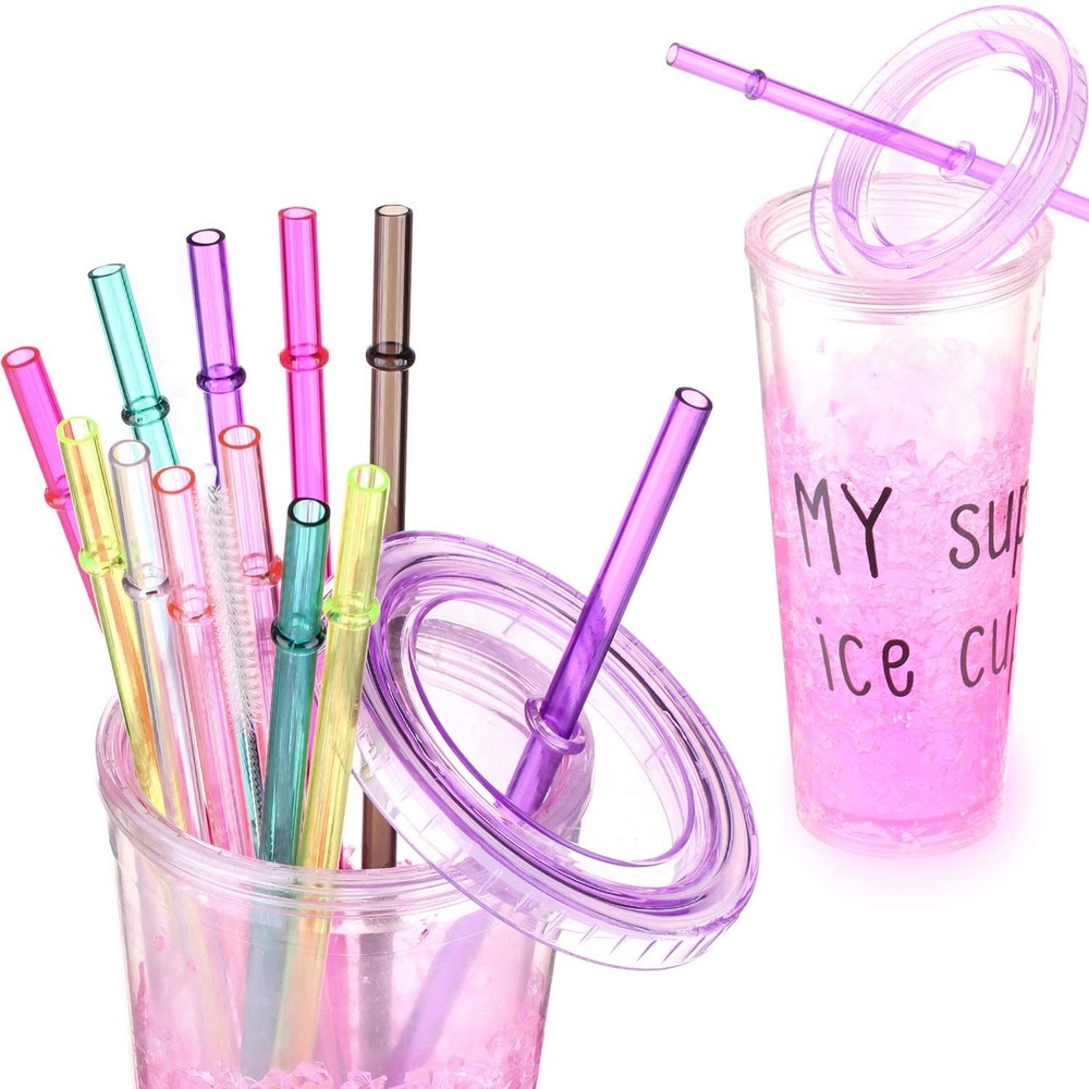 13" Long Reusable Plastic Replacement Drinking Straws for 40 oz,30 oz & 24 oz