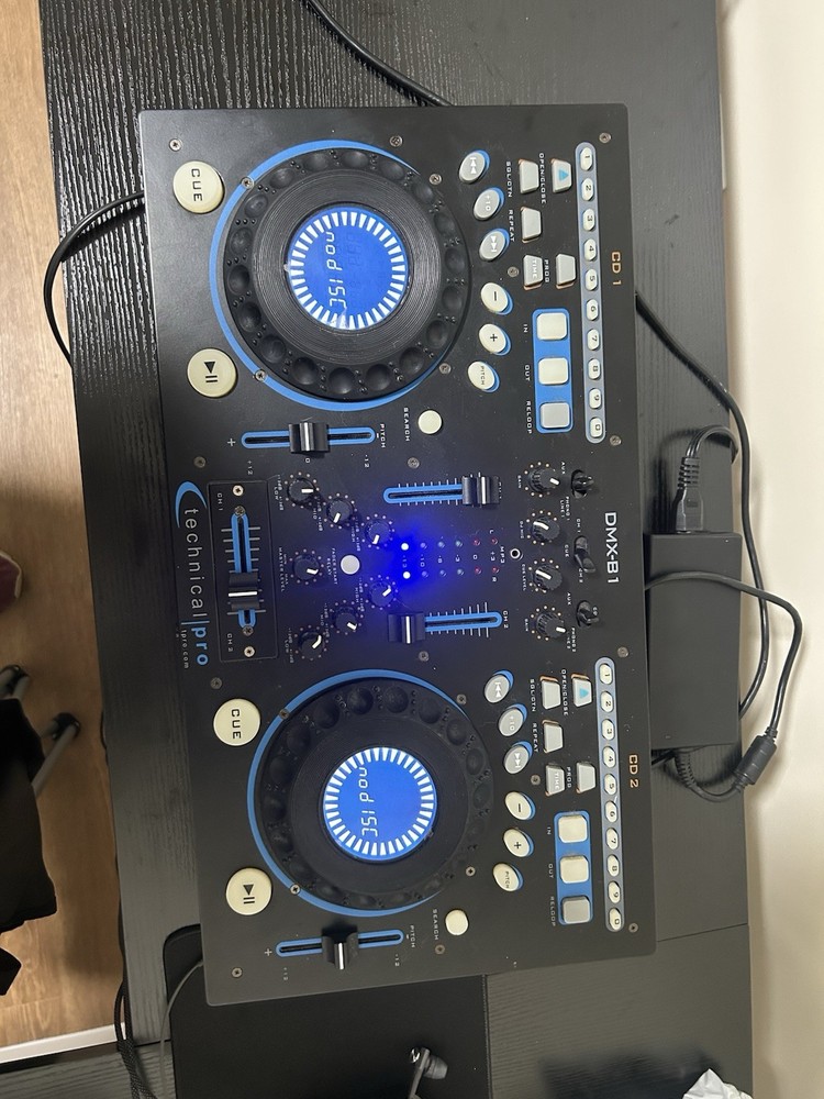 Technical Pro DMX-B1 Double Deck DJ Controller Black Loop Replay USB XLR RCA