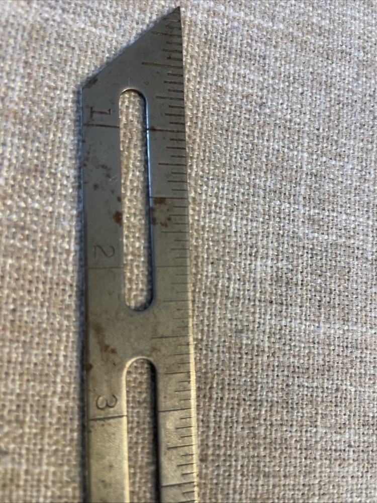 Vintage Bevel Ruler Part, Make Unknown Unmarked
