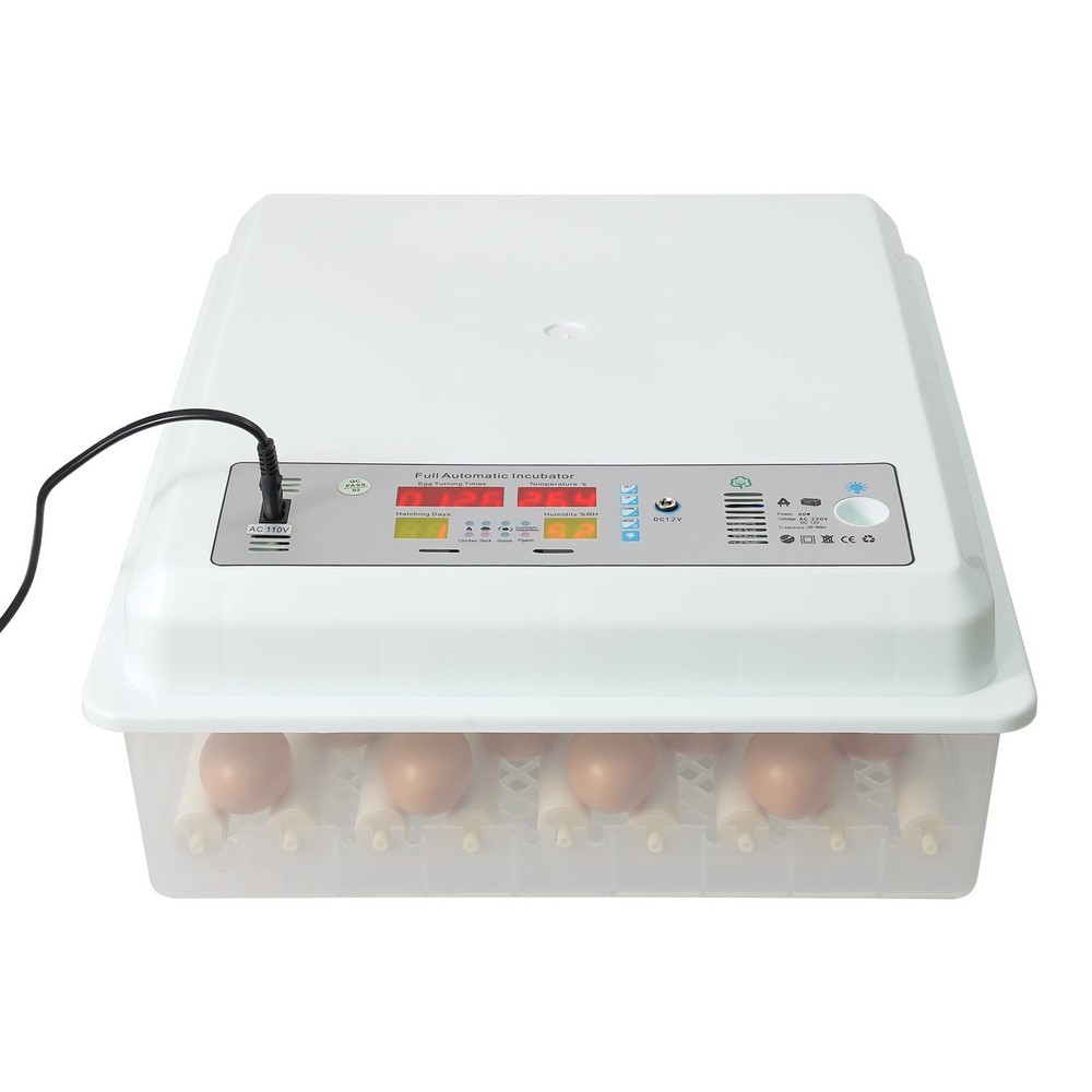 64 Eggs Incubator Digital Automatic Turning Hatcher Chicken Temperature Control