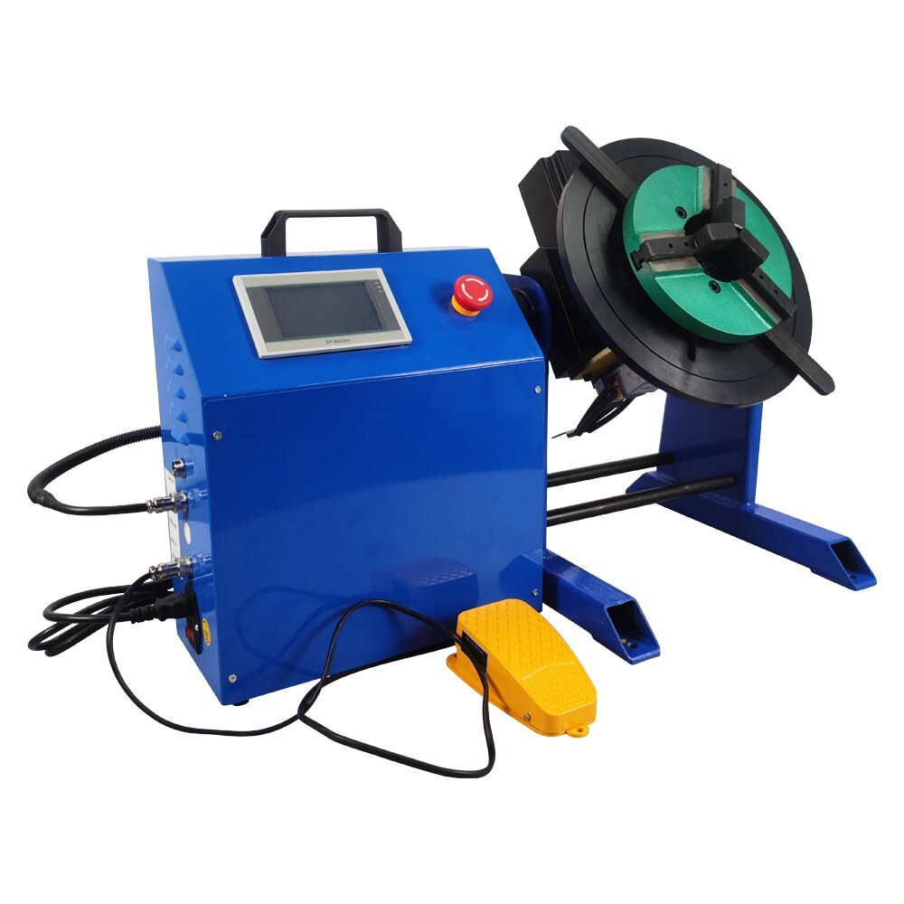 50KG Welding Positioner Turntable Welding Bench PLC Controller+ 200MM Chuck