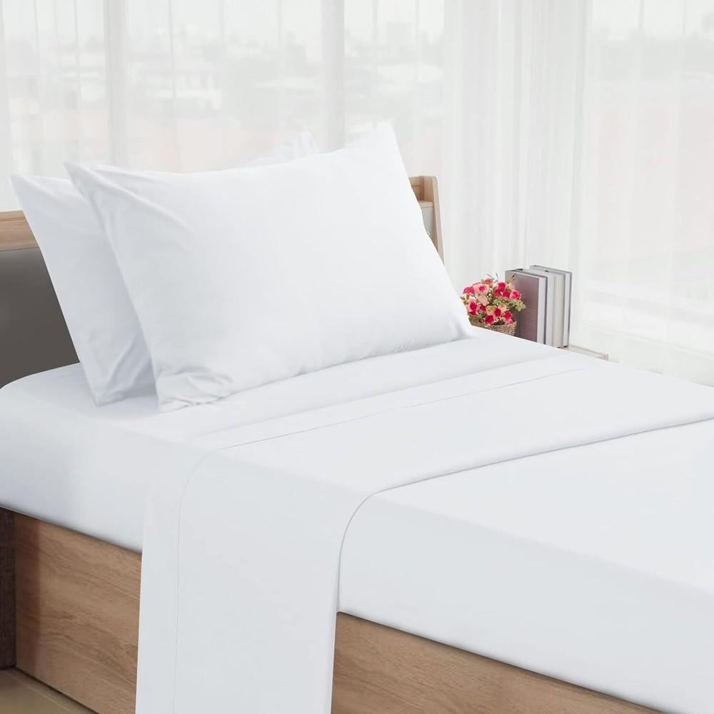 4 Piece Cot Size Sheets Fitted Cot Sheet Set 30"x75" for Camp Bunk/Guest Beds