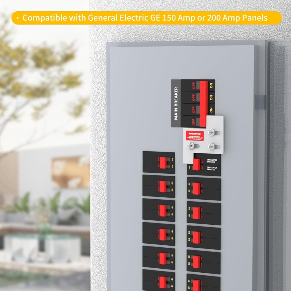 Generator Interlock Kit Compatible with General Electric GE 150 or 200 Amp Panel