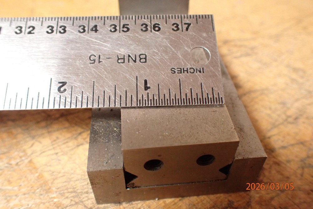 SMALL SLIDING ADJUSTABLE WORK HOLDING FIXTURE. MACHINIST JIG SETUP TOOLING