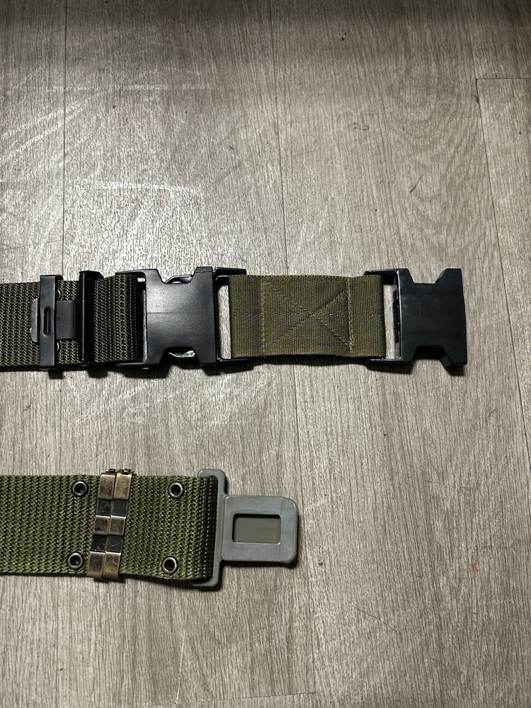 (2) USGI US Military Surplus Web Pistol Belts Quick Release Buckle