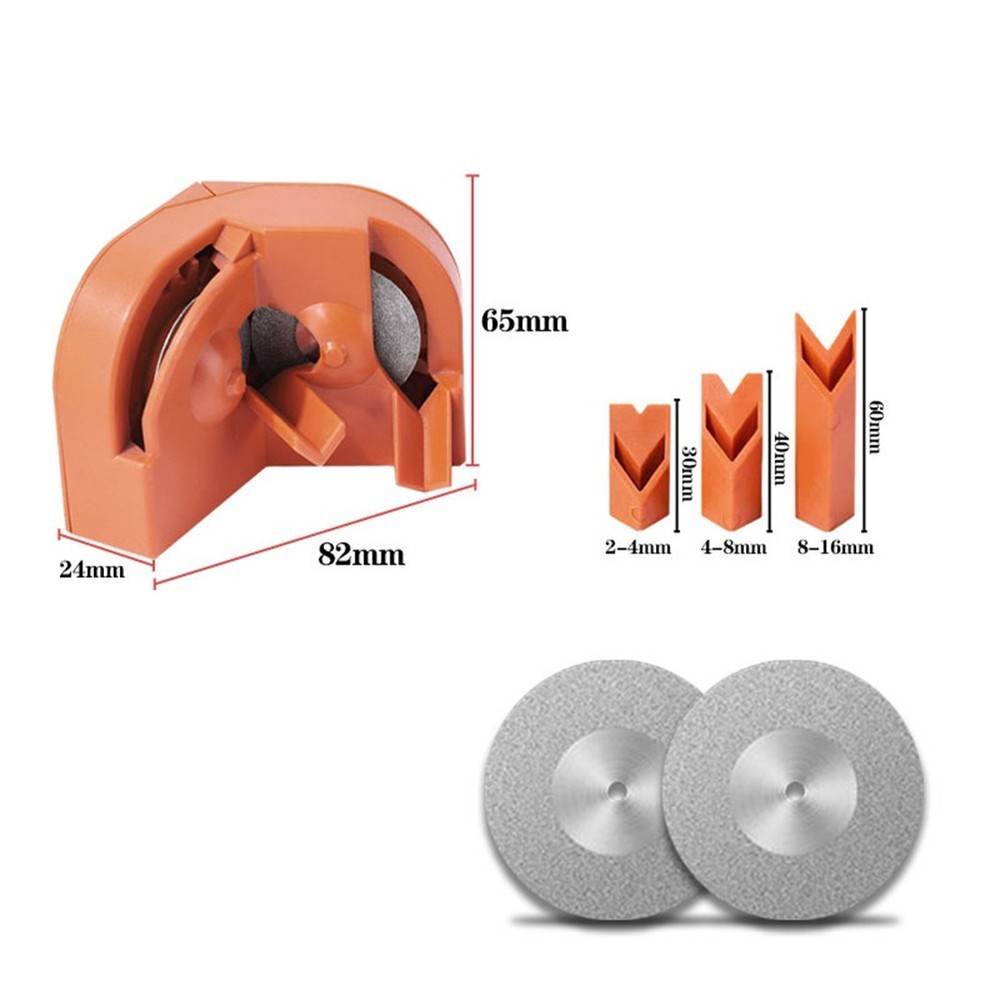 Portable Electric Drill Bit Sharpener with Two Grinding Wheels for Rapid Use