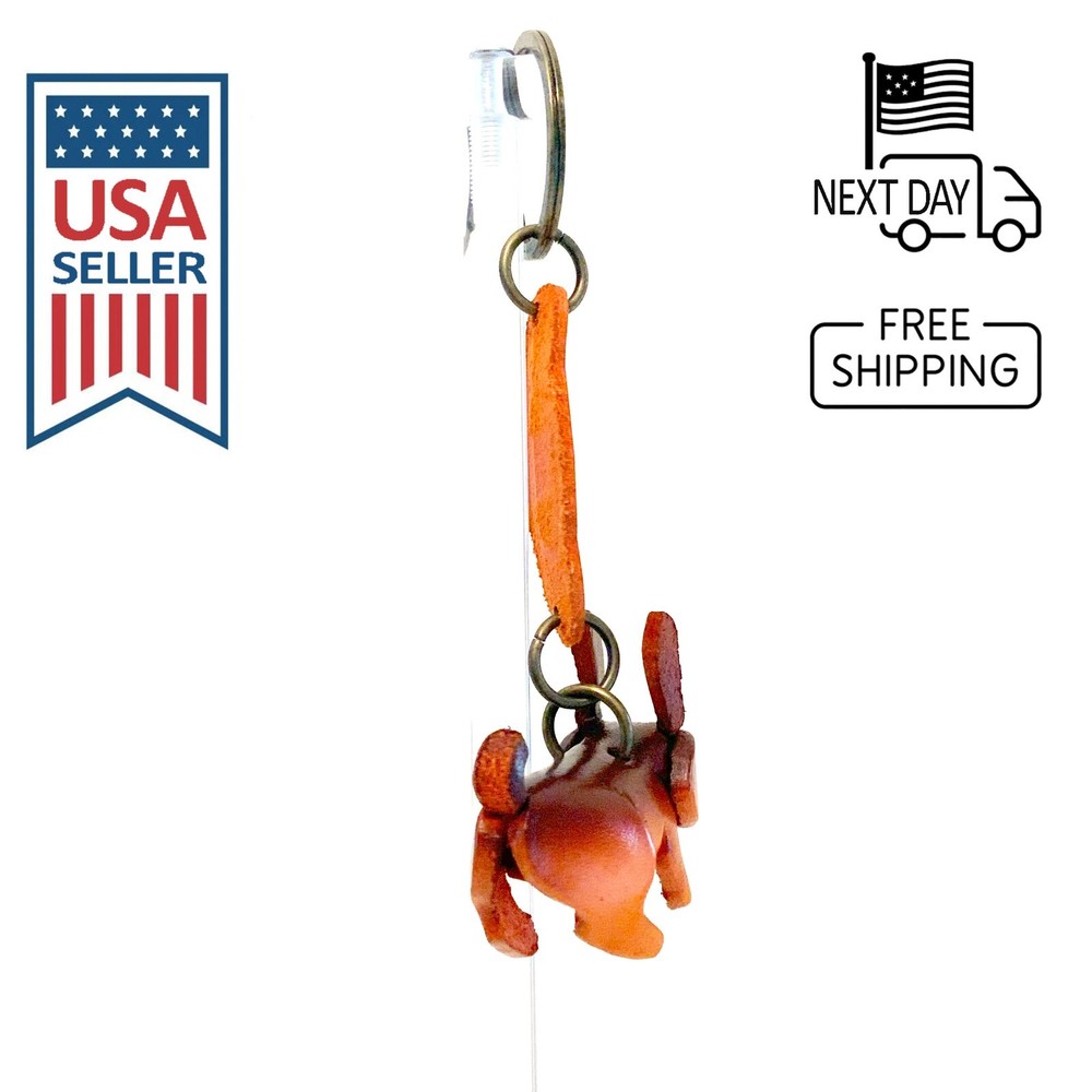 Rabbit Handmade Leather Keyring