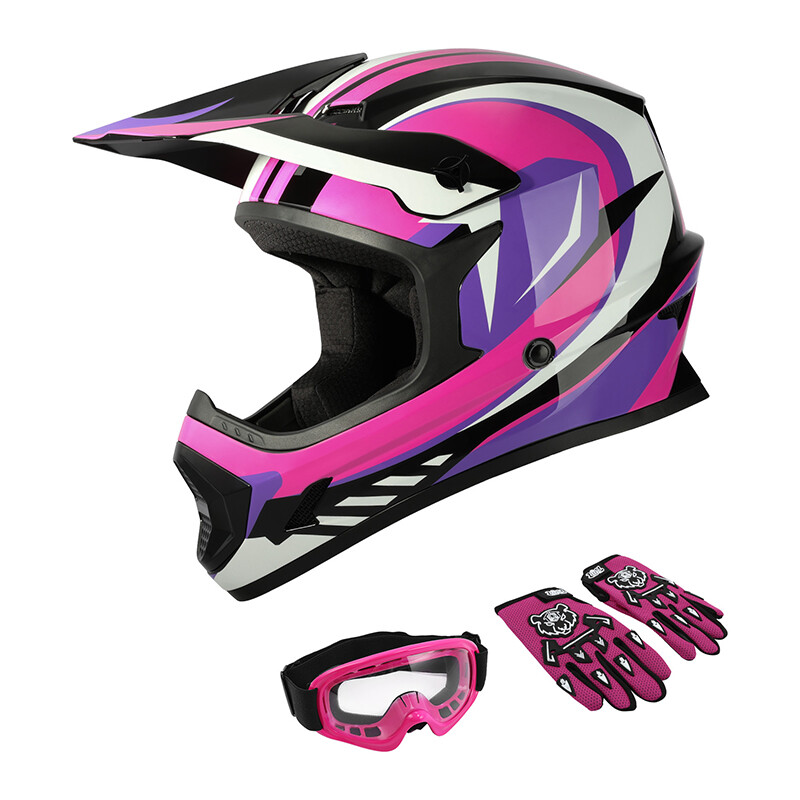Youth Motocross Helmet Dirt Bike Riding MX ATV UTV Offroad Kid's Full Face DOT