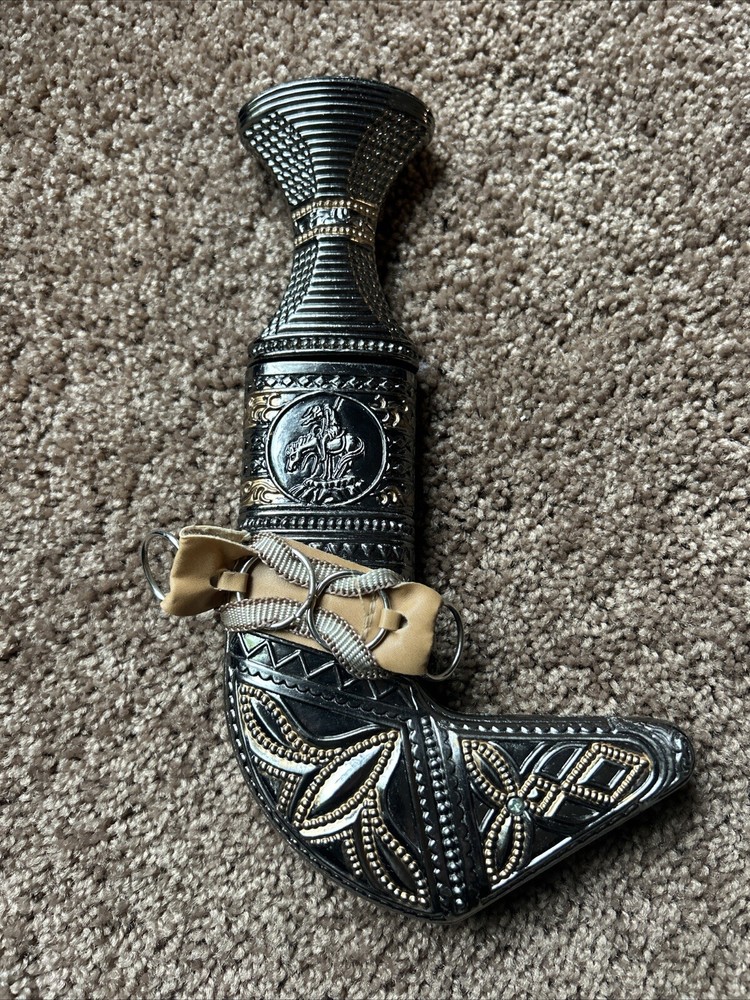 Omani Khanjar Replica Dagger Middle Eastern Knife Silver Gold 2 Tone