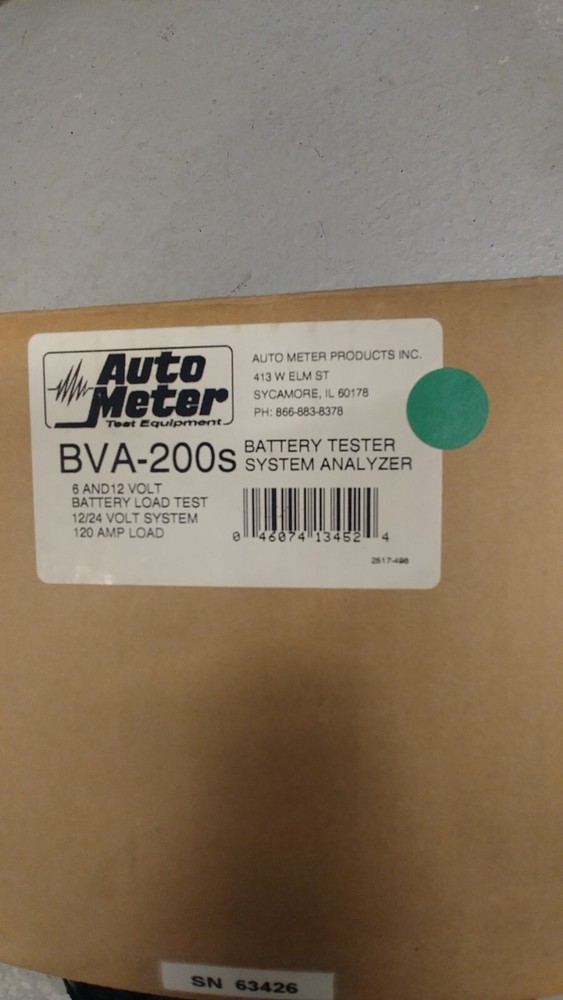 Auto Meter BVA-200s Hand Held Battery and Electrical System Analyzer