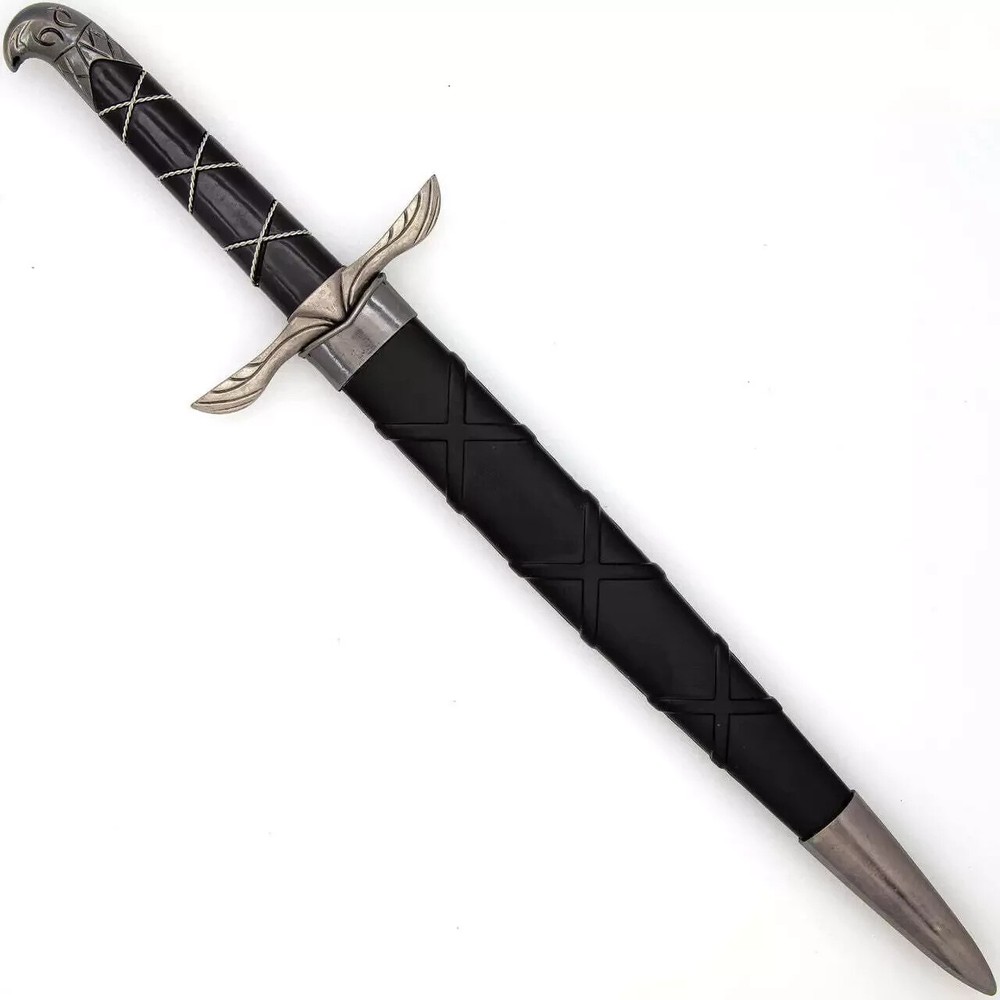 Shadow Wing Midnight Avenger Dagger with a Wing-shaped Guard - Overall 16"