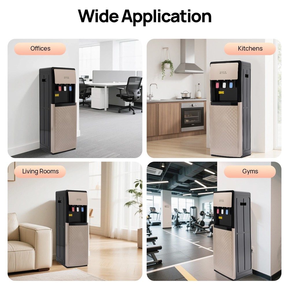 Bottom Loading Water Cooler Dispenser With Adjustable 3 Temperature Setting