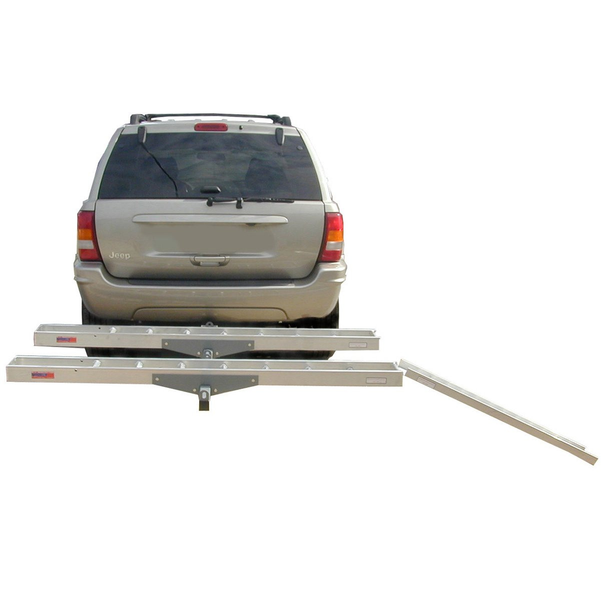 Double Motorcycle Dirt Bike Carrier 600lb Capacity Aluminum 75" Track Length Ea