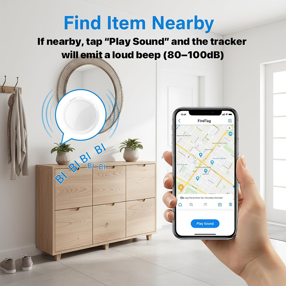 Mini GPS Tracker - Apple Find My No Monthly Fee