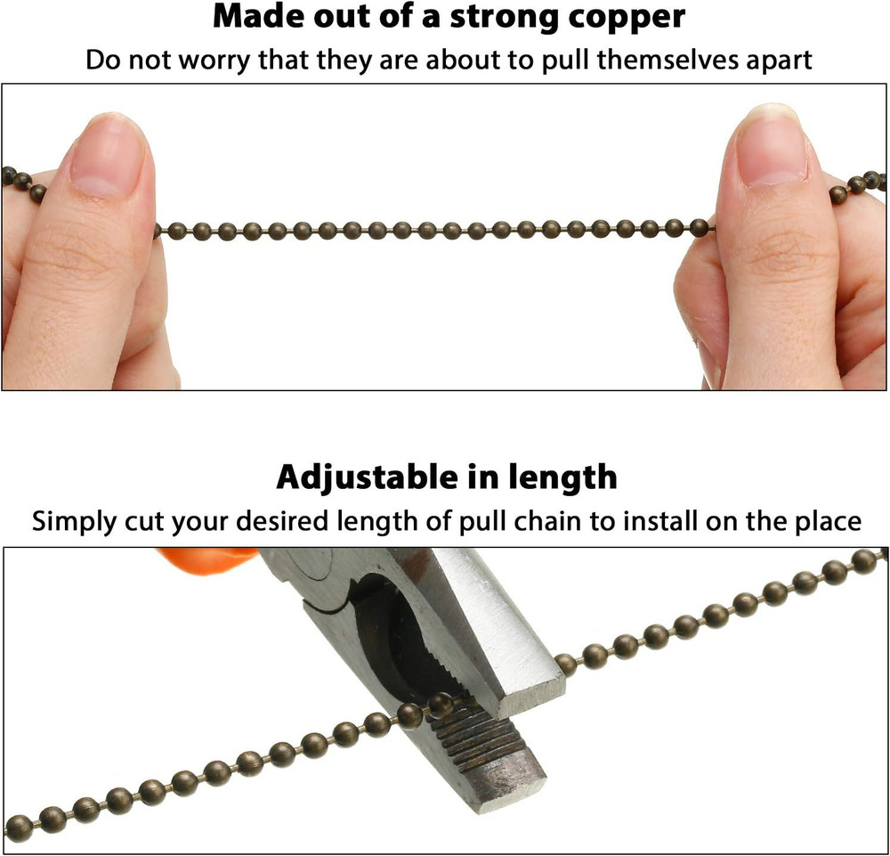 8 Pieces Ceiling Fan Pull Chains Extender Wooden Pendant Pull Chain Extension fo