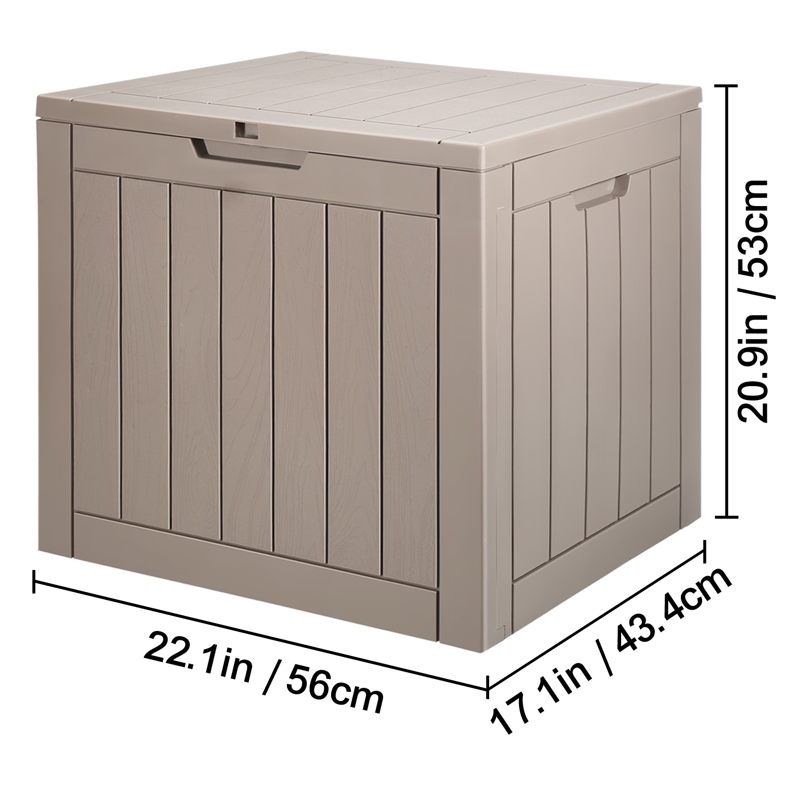 Uimoso 31-Gallon Resin Deck Box for Outdoor Storage and Patio Organization