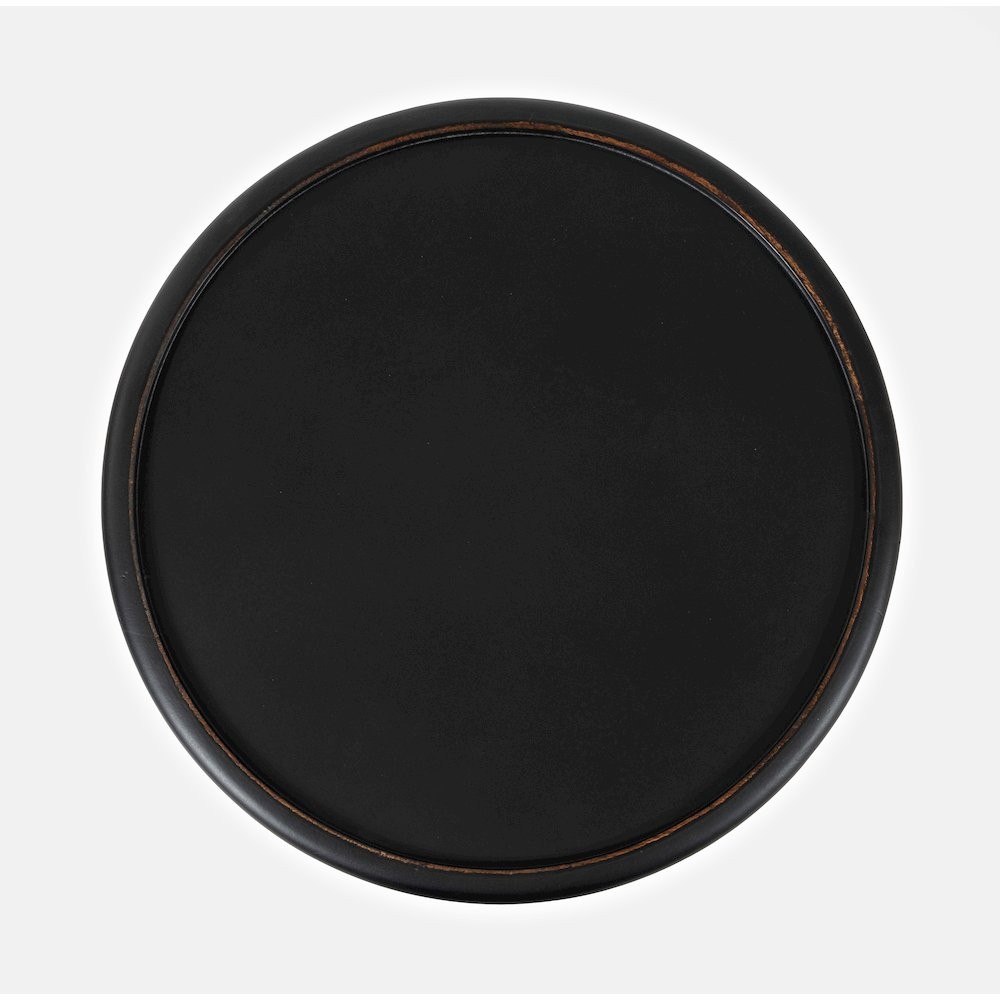 Decker Distressed Hardwood Global Drum End Table