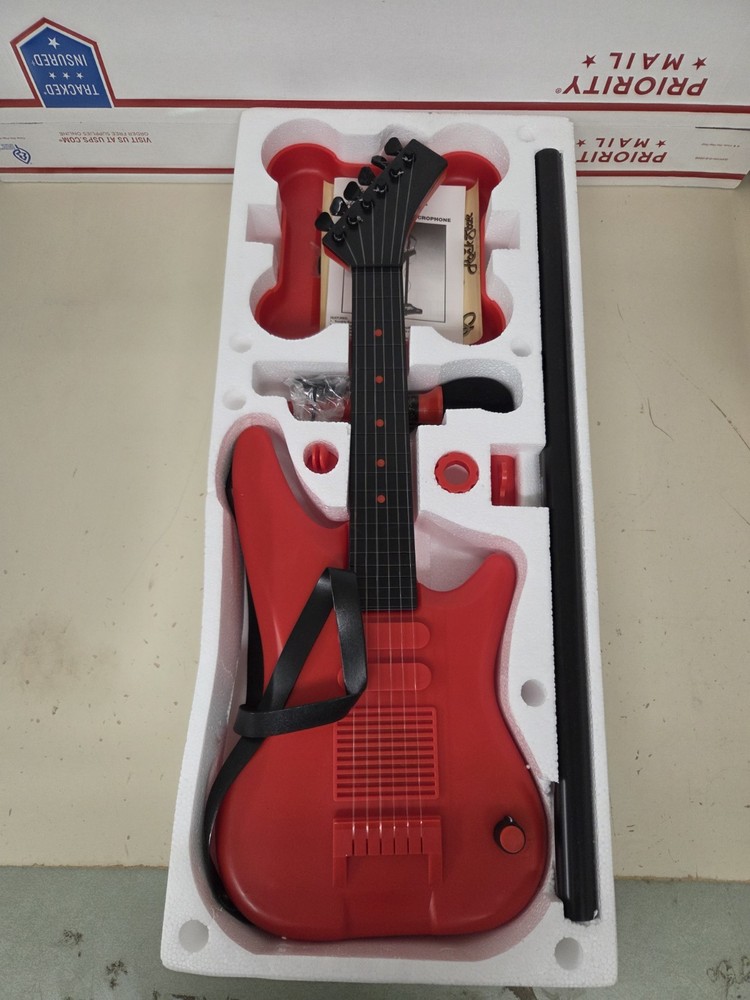 Solid Gold Rock Star Guitar & Stage Microphone