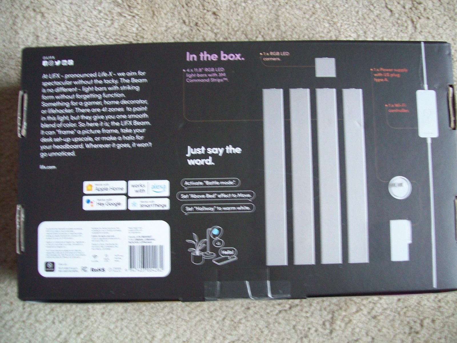 NEW - LIFX Beam Color Zones 4" X 12" Light Bars 41-Zones LFX/BEAMKIT