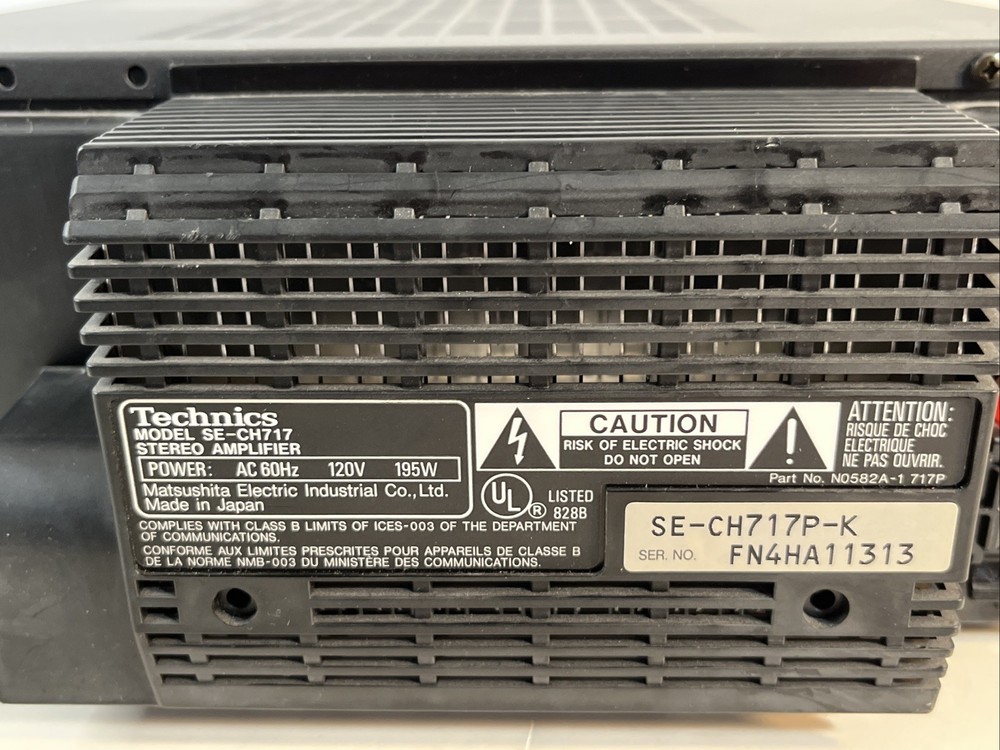 Technics SE-CH717 Component System Tuner Amp Stereo Amplifier Separate Vintage