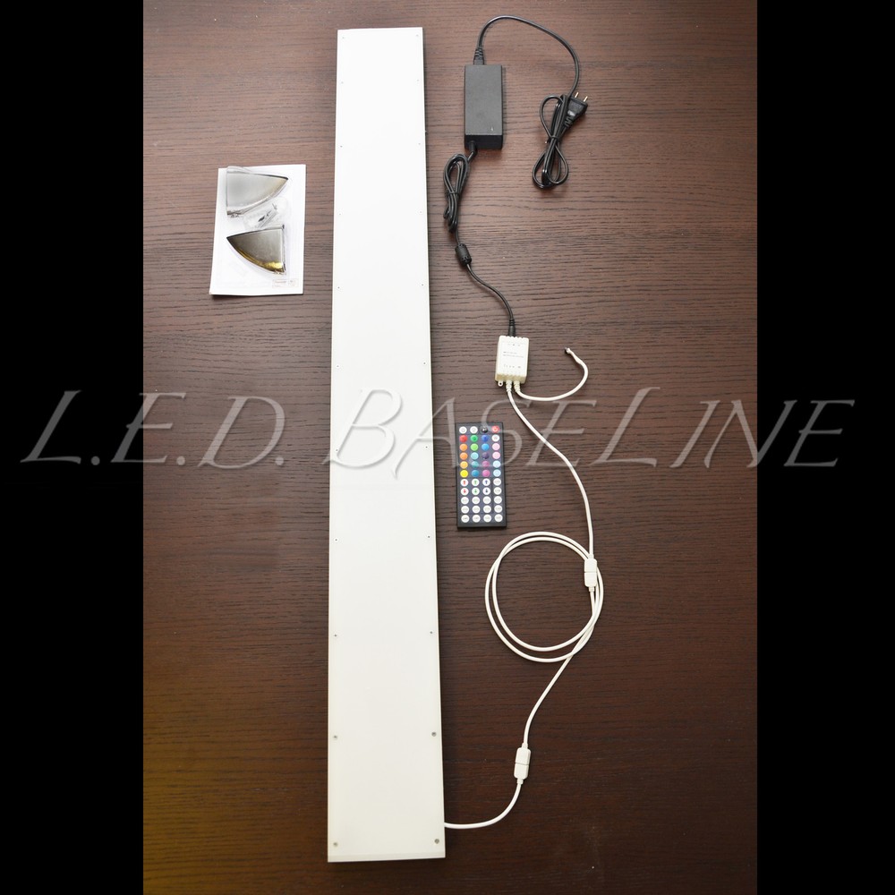 72” Glowing Wall Display Shelf - LED color changing lights with remote control
