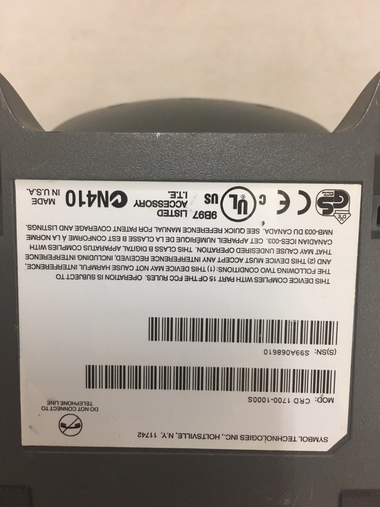 Cradle for Symbol Palm Computing Platform Scanner (CRD 1700-1000S - CN410)